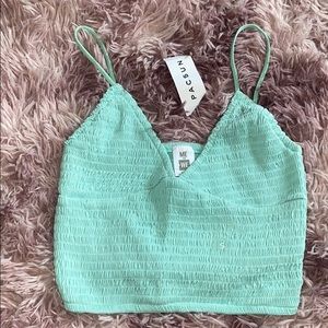 Me to We Pacsun crop top size Small turquoise!